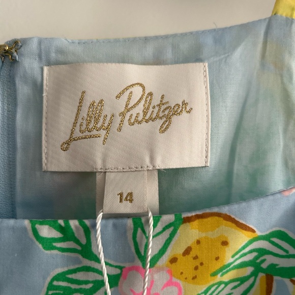 Lilly Pulitzer Angelynn Make Lemonade Dress Size 14 Brand New - Picture 6 of 7